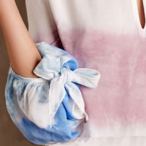 Holding Horses by Anthropologie Melting Stripes Silk Blouse - Picture 5 of 9